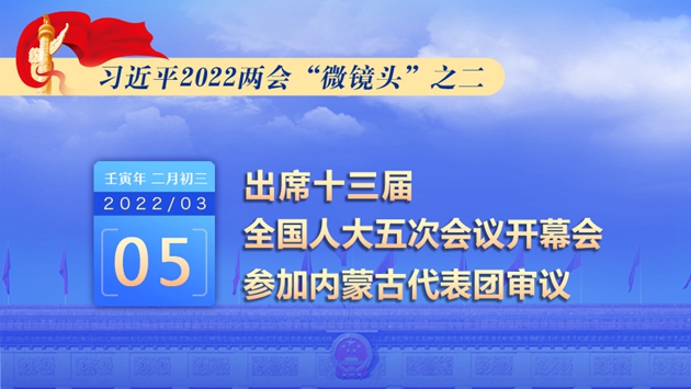 習(xí)近平2022兩會“微鏡頭”：出席人代會開幕會 參加內(nèi)蒙古代表團審議