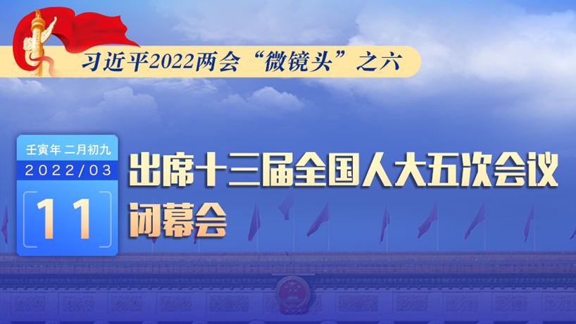 習(xí)近平2022兩會“微鏡頭”：出席人大閉幕會