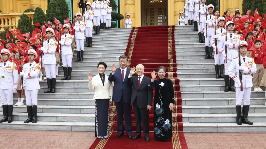 習(xí)近平同越共中央總書記阮富仲舉行會(huì)談